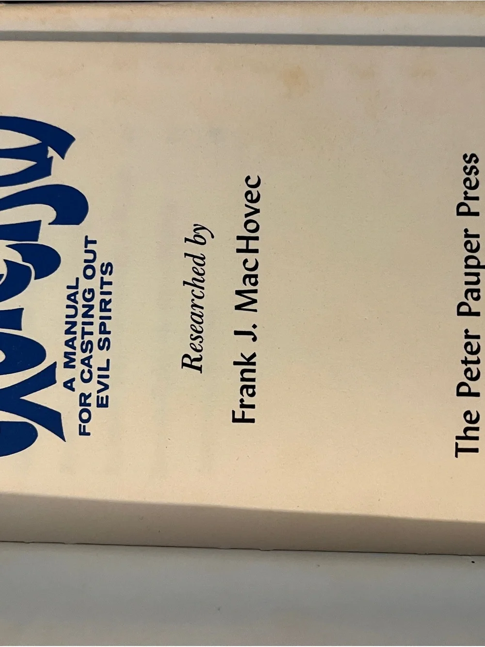 Exorcism Book Rare - Pink